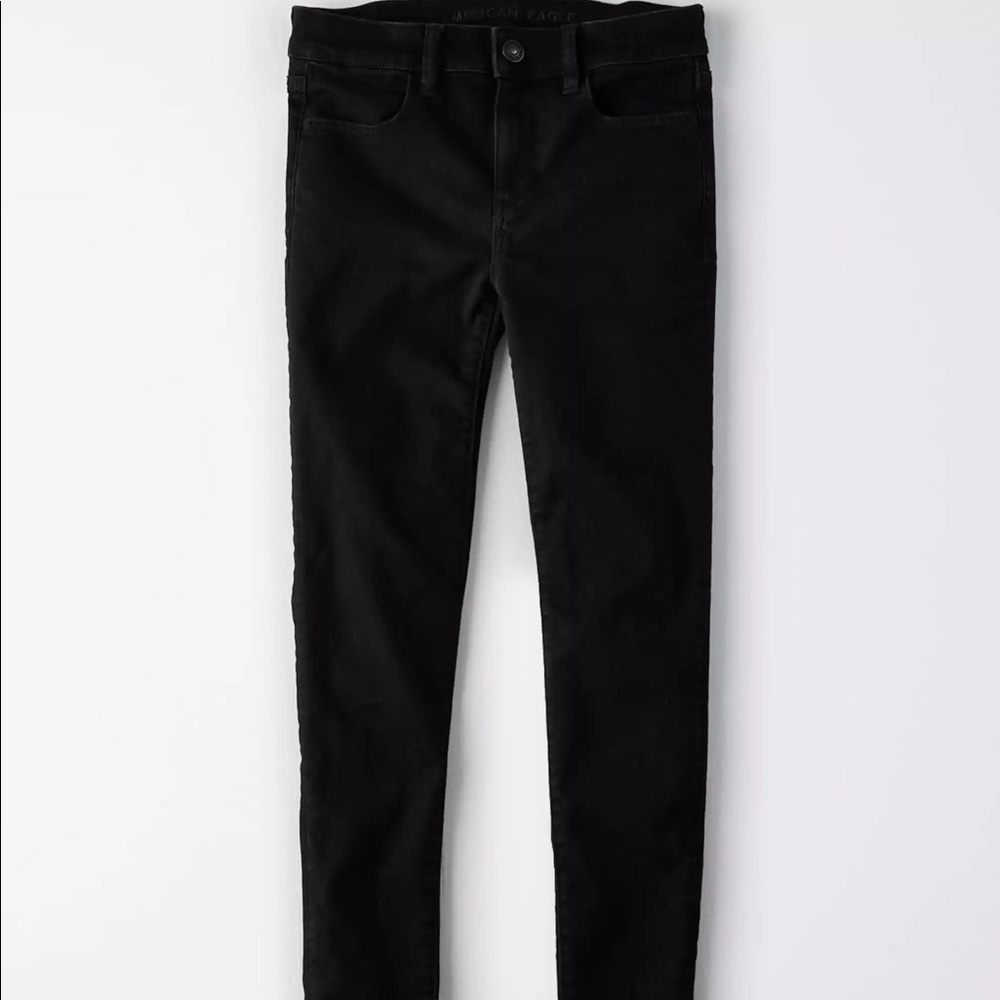AE super low rise black jeggings